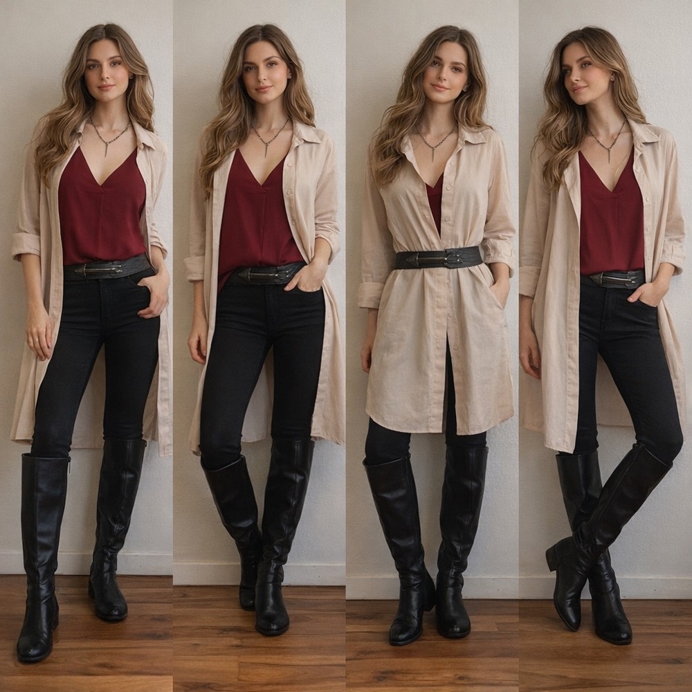 Refka Basic Longline Button Tunic Shirt Dress | B… - image 2